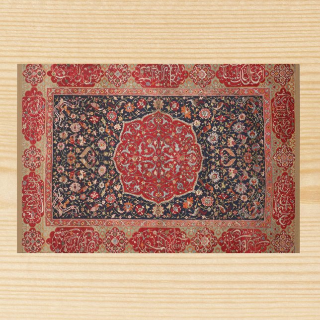 Antikes Persisches Rug Muster Red Black Doormat Fußmatte (An elegant touch for front door or inside the house)