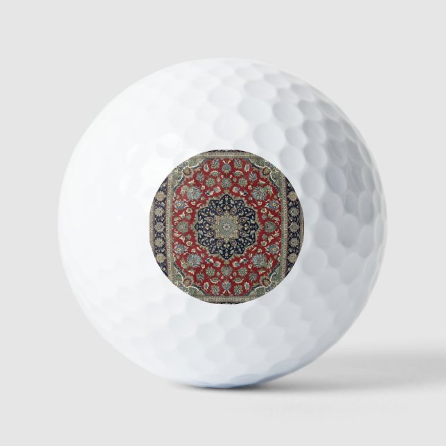 Antikes persisches Teppichmuster Golfball (Vorderseite)
