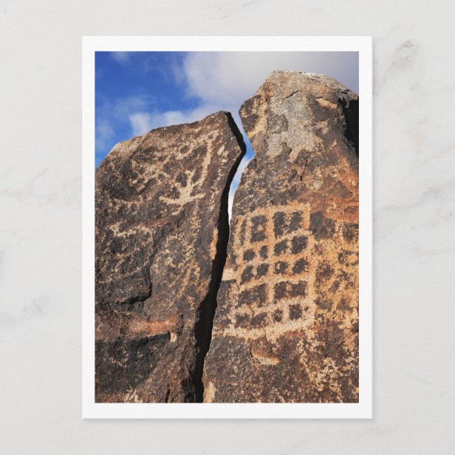 Antikes Petroglyphe Postkarte (Vorderseite)