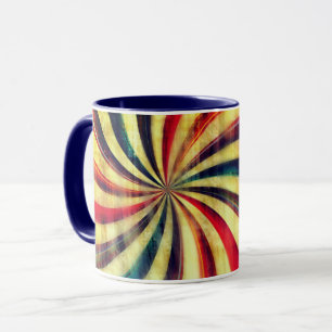 Antikes Pfefferminzbonbon gestreift, farbenfroh Tasse