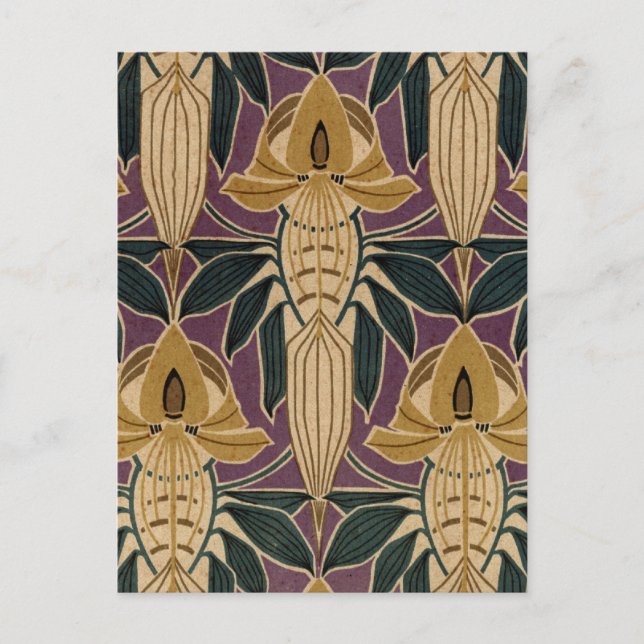 Antikes Pflaumen-Design Postkarte (Vorderseite)