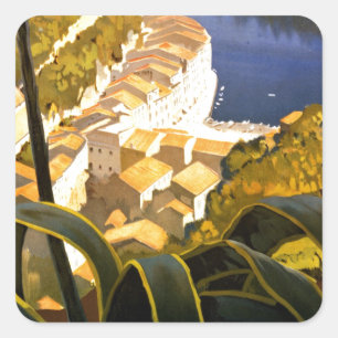 Antikes Portofino Italien Quadratischer Aufkleber
