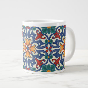 Antikes portugiesisches Azulejos-Fliesenmuster Jumbo-Tasse