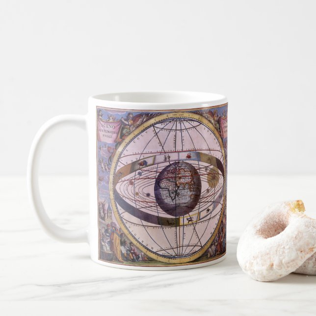 Antikes Ptolemäisches Sonnensystem, Andreas Cellar Kaffeetasse (Mit Donut)