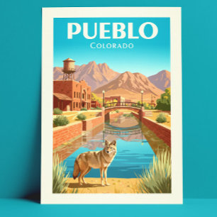 Antikes Pueblo Colorado Postkarte