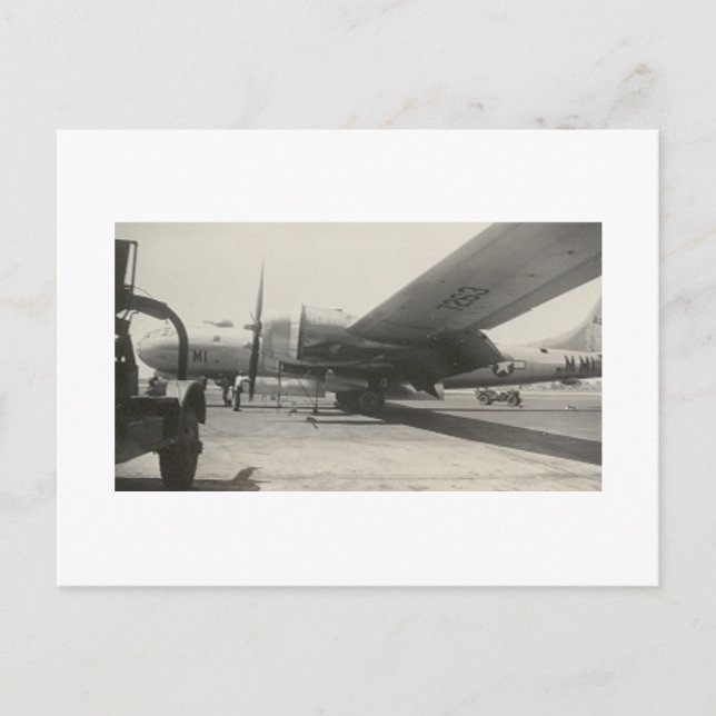 Antikes Real Foto WWII B-29 Bomber Postkarte (Vorderseite)