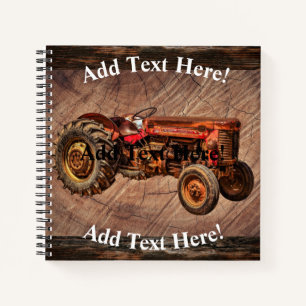 Antikes Red Traktor Notebook Notizbuch