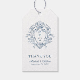 Antikes Regency-Monogrammwappen zur Hochzeit Geschenkanhänger