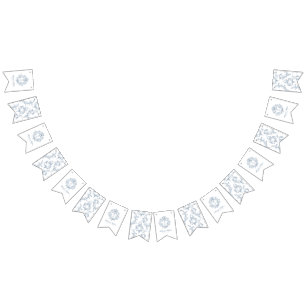 Antikes Regency-Monogrammwappen zur Hochzeit Wimpelkette
