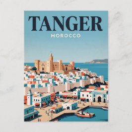 Antikes Reise-Postkarte | Tanger, Marokko Postkarte