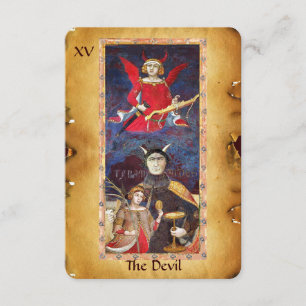 ANTIKES RENAISSANCE-TAROT 15 / DER TEUFEL ANKÜNDIGUNG