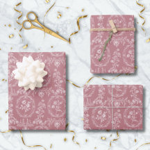 Antikes Rokoko-Blumen-Blumenmuster