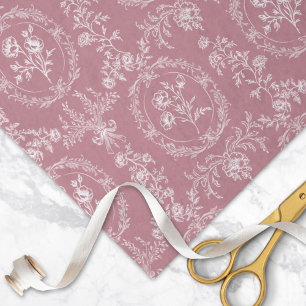 Antikes Rokoko-Blumen-Blumenmuster Seidenpapier
