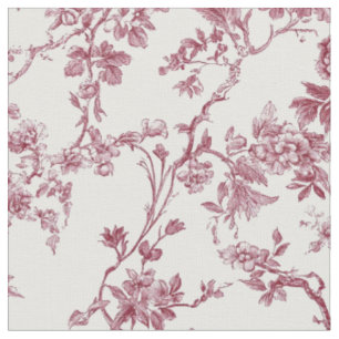 Antikes rosa Blumen-Toile Stoff