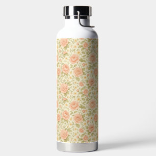 antikes rosa Blumenmuster Trinkflasche