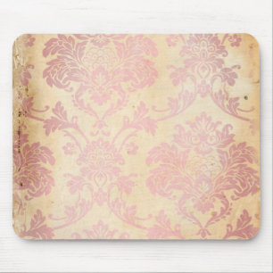 Antikes Rosa Damast Mousepad
