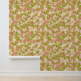 Antikes Rosa Florales Nahtloses Muster Hintergrund Tapete