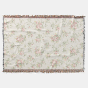 Antikes Rosa-Rosen-Cottagecore-Blumenmuster Decke