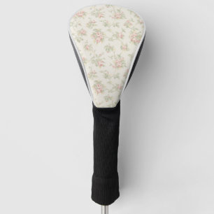 Antikes Rosa-Rosen-Landhaus-Blumenmuster Golf Headcover