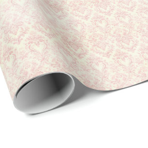 Antikes Rosa Schmachtlappen-Geschenkpapier Geschenkpapier