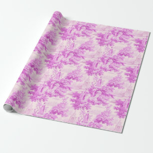 Antikes rosa Toile de Joy Geschenkpapier
