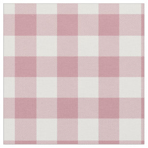 Antikes Rosa-Weiß-Karo Gingham Stoff