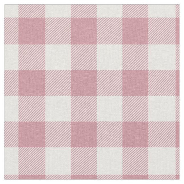 Antikes Rosa-Weiß-Karo Gingham Stoff (Nahaufnahme)