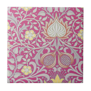 Antikes Rosa William Morris Persisches Floralmuste Fliese