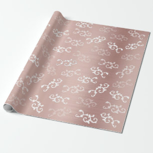 Antikes Rosen-Gold-Damaskus-Muster Geschenkpapier