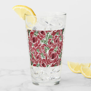 Antikes Rosenblumenmuster Eleganter Stil Glas