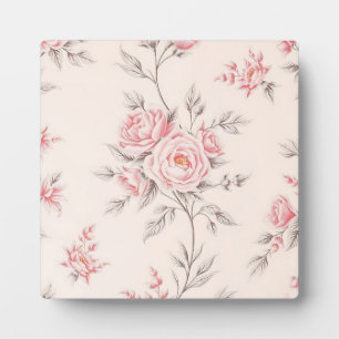 Antikes Rosenmuster in Rosa Fotoplatte