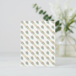 Antikes Rosenmuster - Postkarte