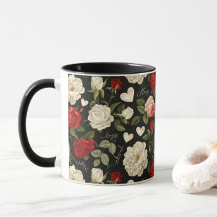 Antikes Rosenmuster Tasse