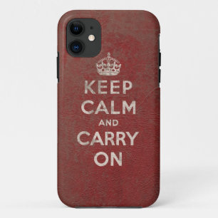 Antikes rotes Leder iPhone 11 Hülle
