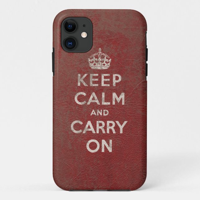 Antikes rotes Leder Case-Mate iPhone Hülle (Rückseite)