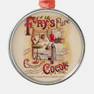 Antikes Rotkäppchen viktorianischer Kakao Silbernes Ornament
