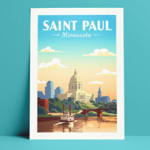 Antikes Saint Paul Minnesota Postkarte