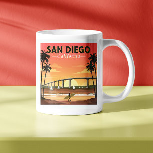 Antikes San Diego Kalifornien Kaffeetasse