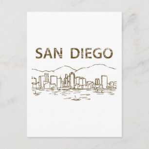 Antikes San Diego Postkarte