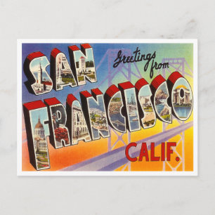 Antikes San Francisco Postkarte