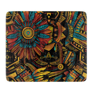 Antikes Saphir "Aztec Dream" Glasvorfeld Schneidebrett