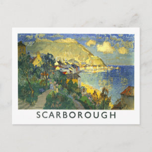 Antikes Scarborough-Reiseposter Postkarte