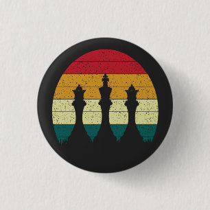Antikes Schachfiguren-Design Button