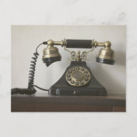 Antikes schwarzes Messing-Drehwählscheibentelefon