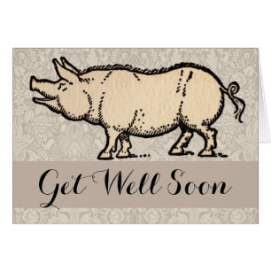 Antikes Schwein Süßes Vintage-Illustration