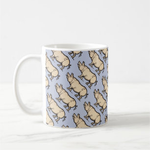 Antikes Schwein Süßes Vintage-Illustration Kaffeetasse