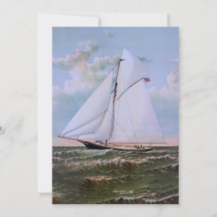 Antikes Segelschiff Sloop Yacht Sailboat Ozean Einladung