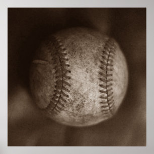 Antikes Sepia-Baseball Poster