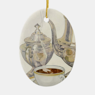 Antikes Silberkaffeeservice Keramik Ornament