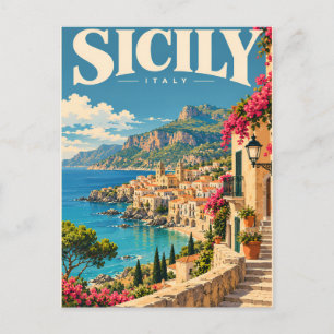 Antikes Sizilien Italien Küstenstadt Postkarte